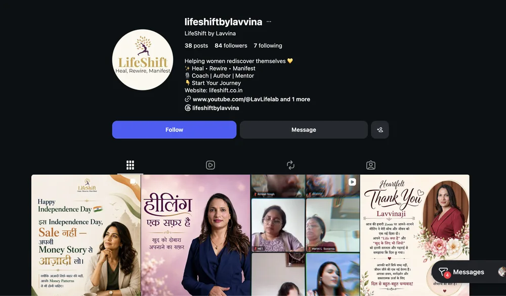 LifeShift community on Instagram